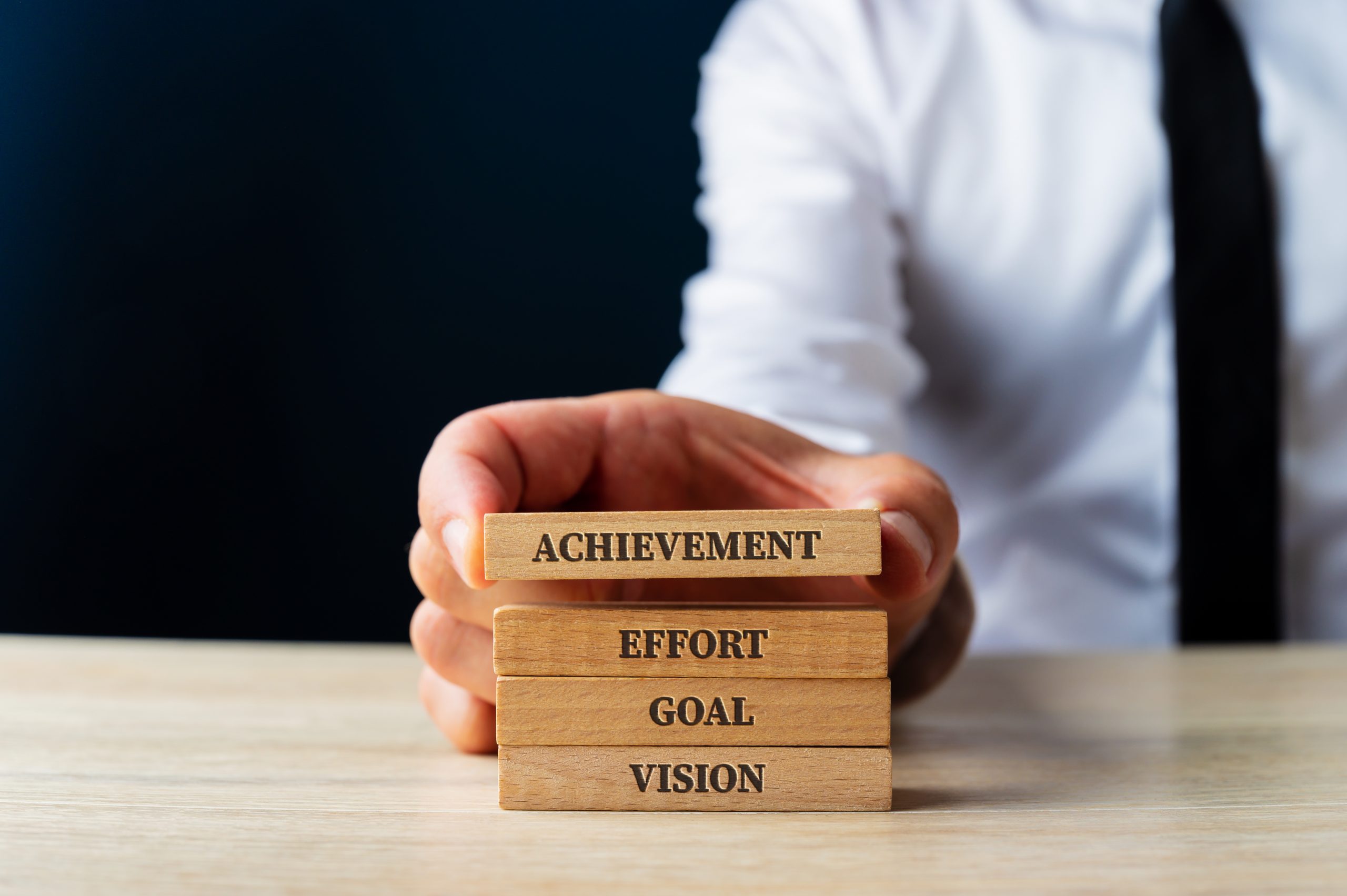 Words for business success – Vision, Goal, Effort and Achievement